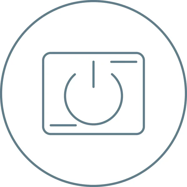 Unieke Power Button Vector Line Icon — Stockvector