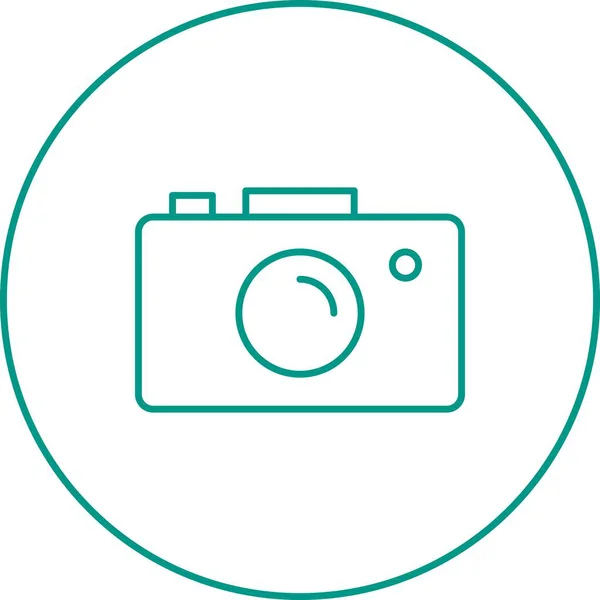 Jedinečná Ikona Vektorové Čáry Fotoaparátu — Stockový vektor