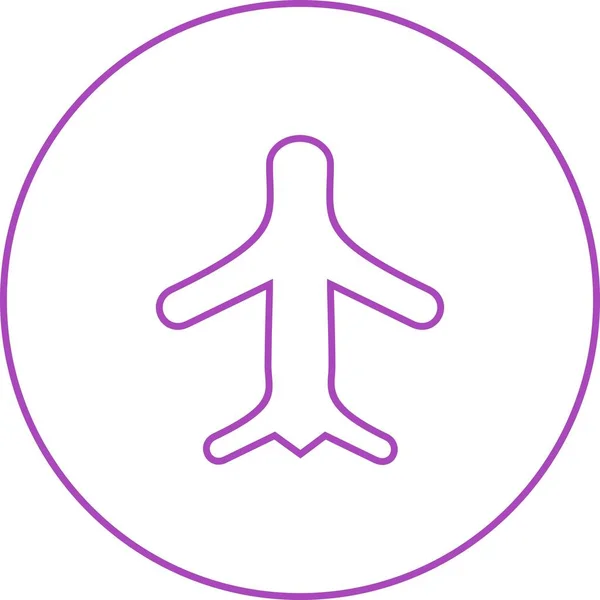 Икона Векторной Линии Уникального Режима Самолета — стоковый вектор