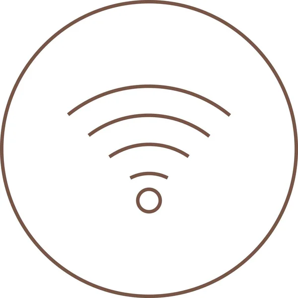 Einzigartiges Wifi Vector Line Icon — Stockvektor