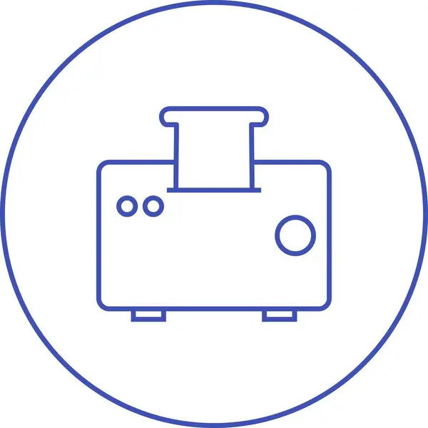 Einzigartiges Toaster Vector Line Icon — Stockvektor