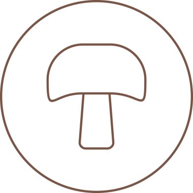 Benzersiz Mantar Vektör Satır Simgesi