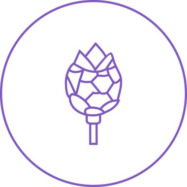 Eşsiz Enginar Vektör Satır Simgesi