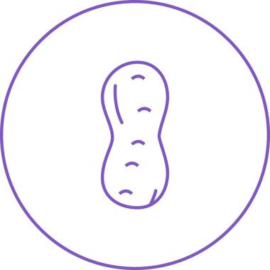 Eşsiz Yer Fıstığı Vektör Satırı Simgesi