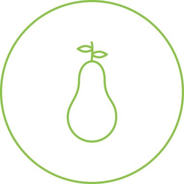 Eşsiz Armut Vektör Satırı Simgesi