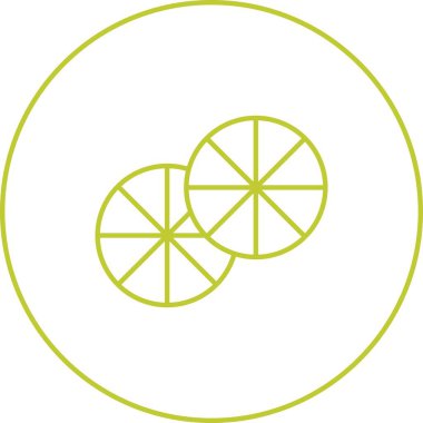 Benzersiz Turuncu Vektör Satır Simgesi