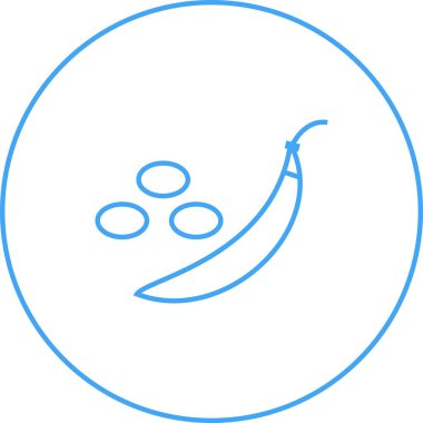 Benzersiz Bezelye Vektör Satırı Simgesi