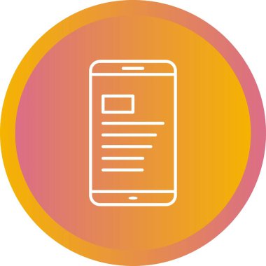 Eşsiz Çevrimiçi Gazete Vektör Satırı Simgesi