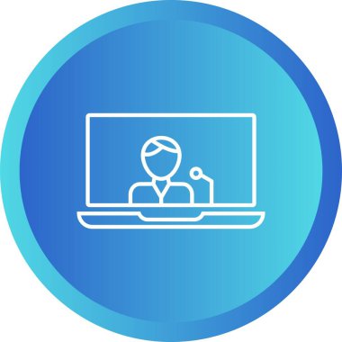 Eşsiz Çevrimiçi Haber Vektörü Satırı Simgesi