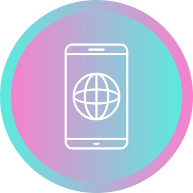 Mobil Vektör Satır Simgesinde Eşsiz Haber