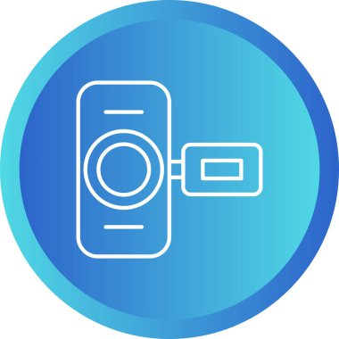 Benzersiz El Kamerası I Vektör Satır Simgesi