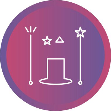 Eşsiz Sihirbaz Vektör Satır Simgesi