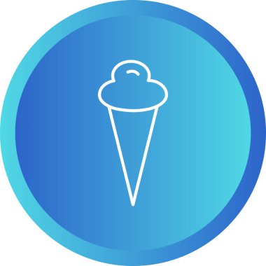 Eşsiz Icecream Koni Vektör Satır Simgesi