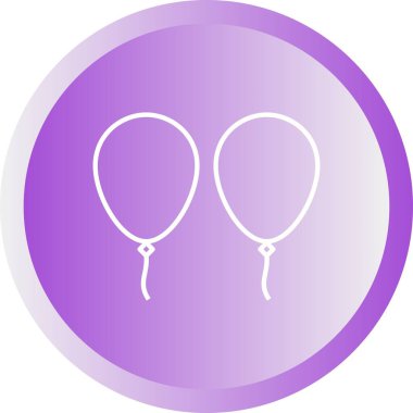 Eşsiz balonlar Vektör Satır Simgesi