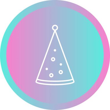 Eşsiz Doğumgünü Şapka Vektör Satırı Simgesi