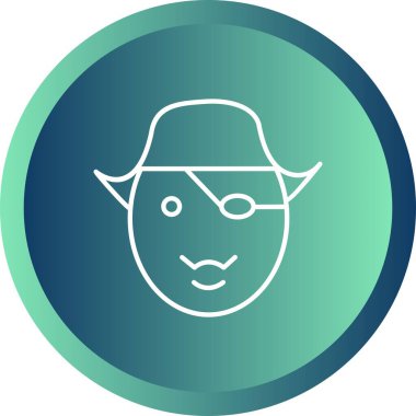 Eşsiz Korsan Vektör Satırı Simgesi