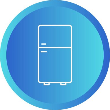 Eşsiz Buzdolabı Vektör Satırı Simgesi