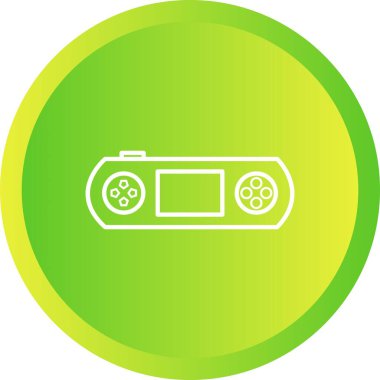 Eşsiz Oyun Konsolu Satır Vektörü Simgesi