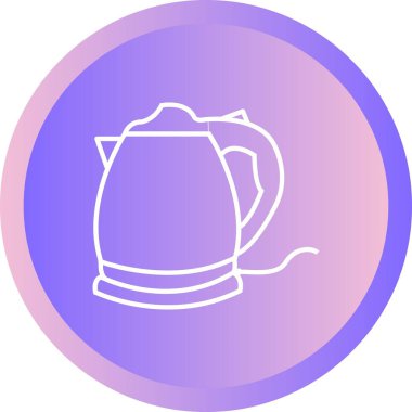 Eşsiz Elektrik Kettle Hattı Vektör Simgesi