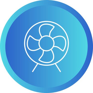 Eşsiz Elektrik Fan Satır Vektörü Simgesi