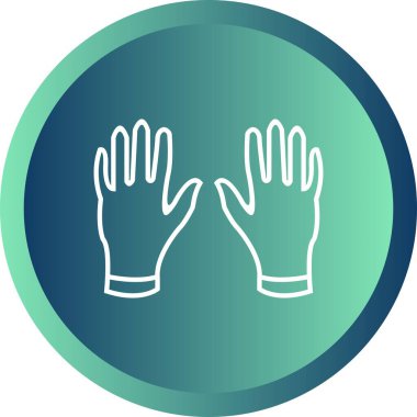 Eşsiz Eldiven Satır Vektörü Simgesi