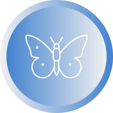 Eşsiz Kelebek Çizgisi Vektör Simgesi