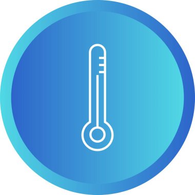 Eşsiz termometre Vektör Satır Simgesi
