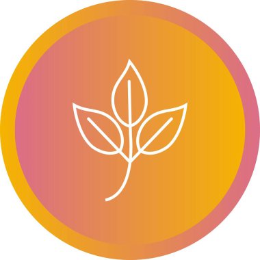 Eşsiz Yaprak Vektör Satır Simgesi