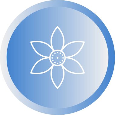 Eşsiz Çiçek Vektör Satırı Simgesi