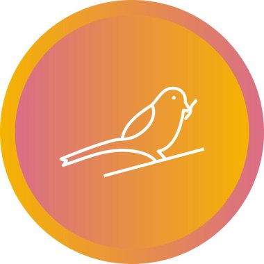 Eşsiz Serçe Böcek Yiyen Vektör Satır Simgesi