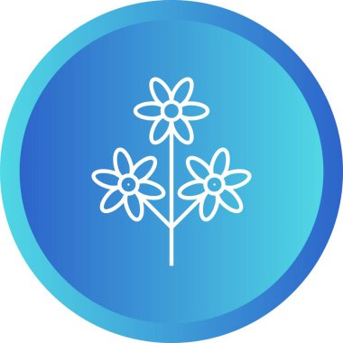 Eşsiz Çiçek Vektör Satırı Simgesi