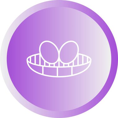 Eşsiz kuşlar yuva Vektör Hattı Simgesi