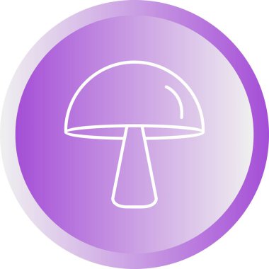 Benzersiz Mantar Vektör Satır Simgesi