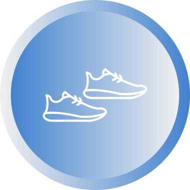 Eşsiz Koşucu Ayakkabıları Vektör Satırı Simgesi