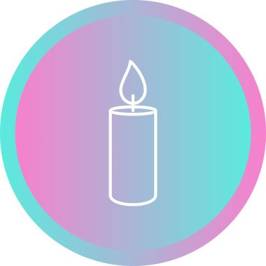 Benzersiz Mum Satırı Vektör Simgesi