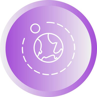 Dünya yörüngesindeki eşsiz uydular Dünya Vektör Çizgisi Simgesi