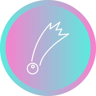 Eşsiz Kuyrukluyıldız Vektör Satırı Simgesi