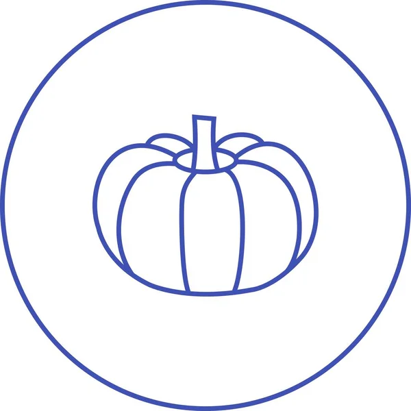 Einzigartiges Pumpkin Vector Line Icon — Stockvektor