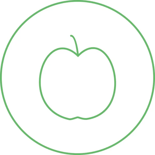 Уникальная Икона Apple Vector Line — стоковый вектор