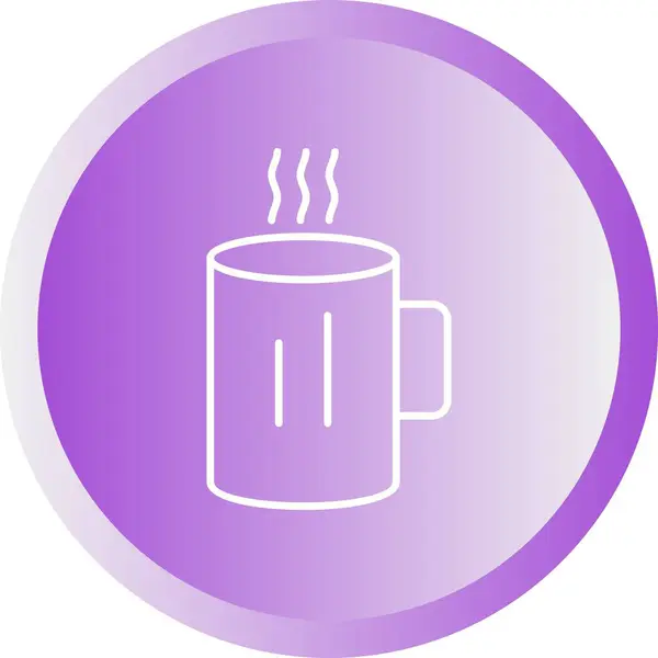 Icono Línea Vectores Café Caliente Único — Vector de stock