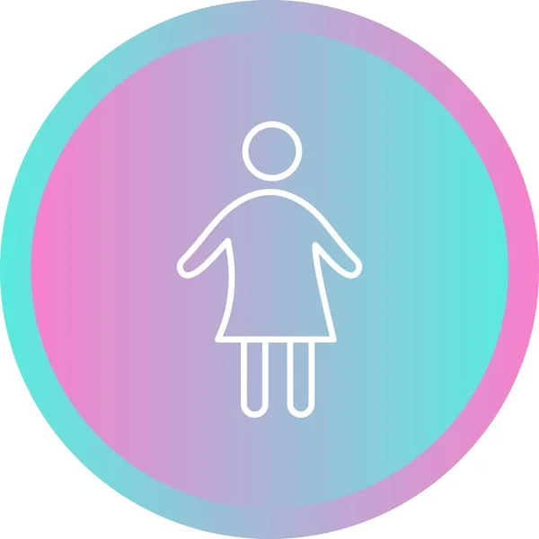 Einzigartiges Child Vector Line Icon — Stockvektor