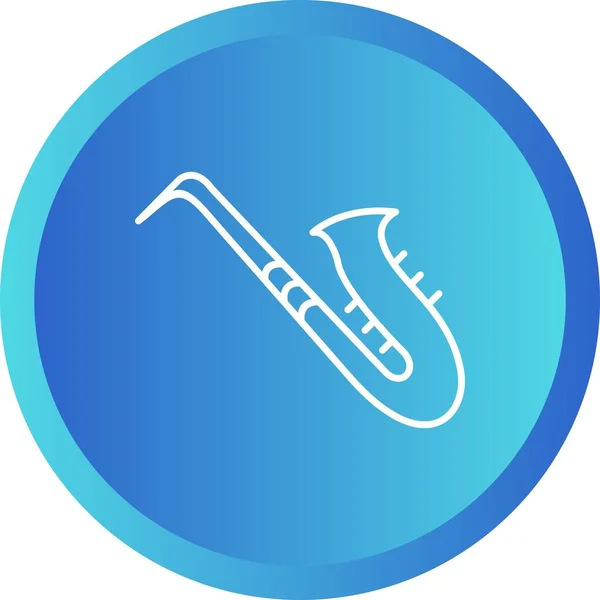 Unique Saxophone Vector Line Icon — Stock Vector