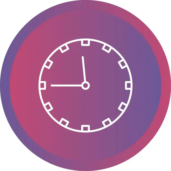 Reloj Único Línea Vector Icono — Vector de stock