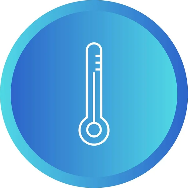 Termômetro Exclusivo Vector Line Icon —  Vetores de Stock