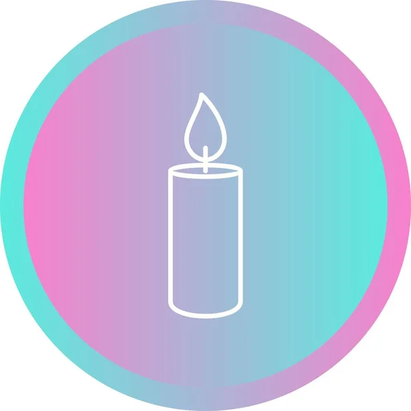 Einzigartiges Candle Line Vector Icon — Stockvektor