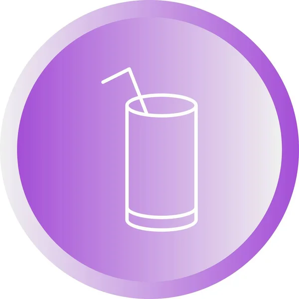 Unique Drink Vector Line Icon — Stock Vector