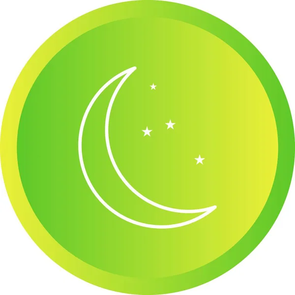 Einzigartiges Symbol Der Mond Und Sternenvektorlinie — Stockvektor