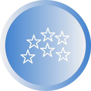 Benzersiz Yıldızlar Vektör Satırı Simgesi