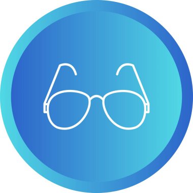 Eşsiz Okuma Gözlüğü Vektör Satırı Simgesi