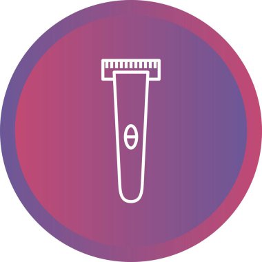 Benzersiz Tıraş Makinesi Vektör Satır Simgesi